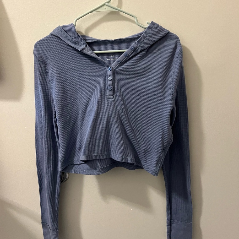 cropped aeropostale lightweight hooded top